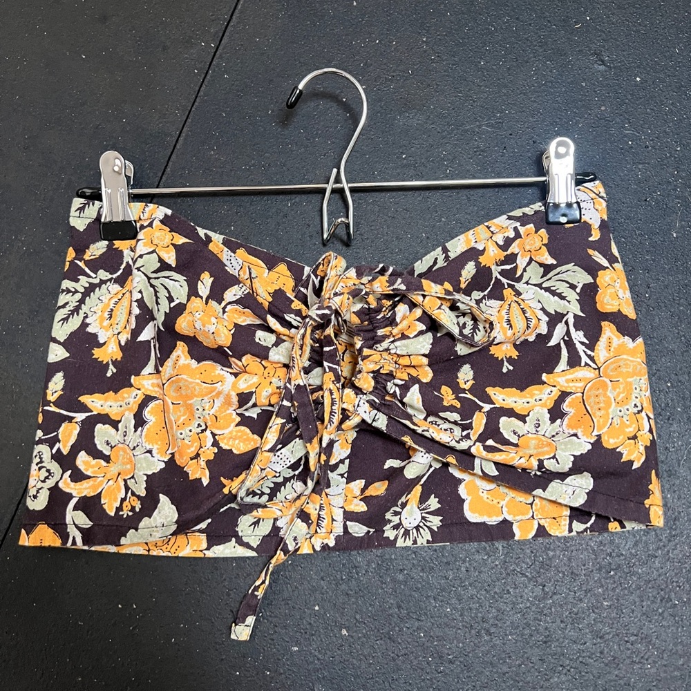 crop bandeau cinch top